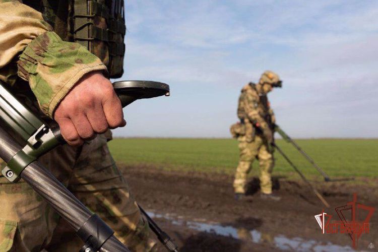 Росгвардия показала работу саперов в районе специальной военной операции (видео)