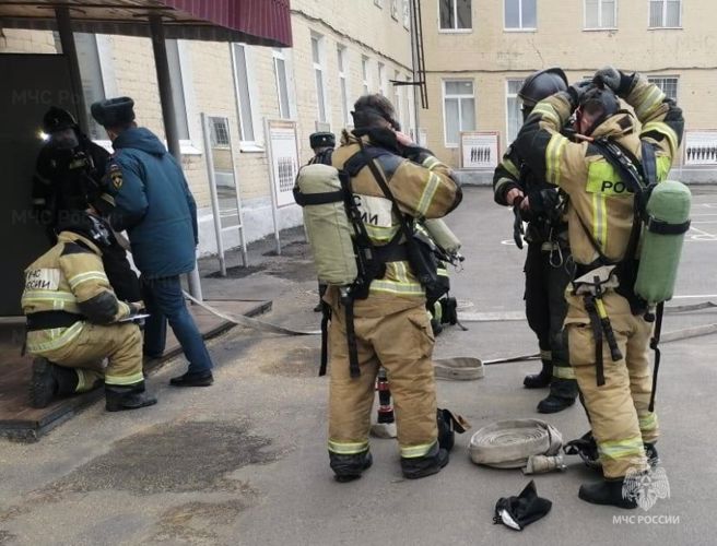 В Управлении Росгвардии по Орловской области прошло пожарно-тактическое учение