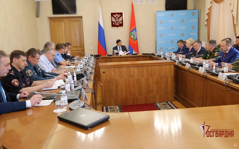 Начальник Управления Росгвардии по Орловской области принял участие в заседании регионального Оперативного штаба