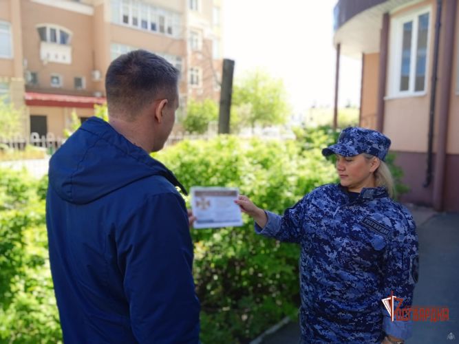 Орловские росгвардейцы присоединились к акции «Безопасный дом, объект, квартира»