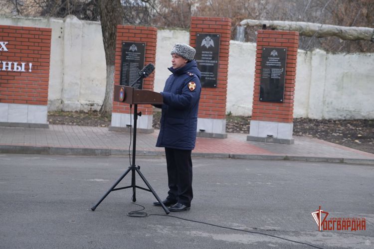 В Управлении Росгвардии по Орловской области прошло открытие мемориального комплекса