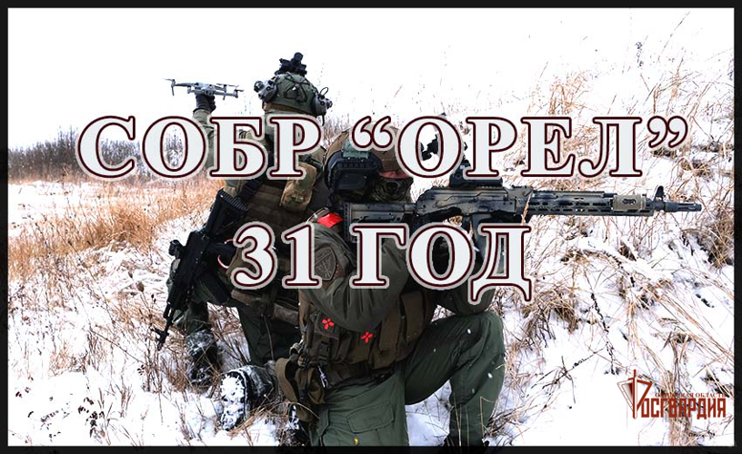 Поздравление начальника Управления Росгвардии по Орловской области полковника полиции Сергея Ольшанского с 31-й годовщиной со дня образования СОБР "ОРЁЛ"