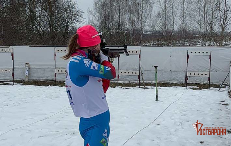 Сотрудница ОМОН «Крепость» победила в чемпионате Орловской области по биатлону