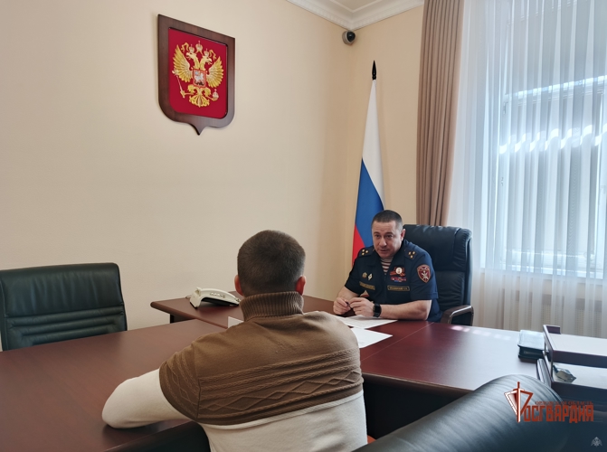Начальник территориального Управления Росгвардии провёл личный приём граждан в Орловской области