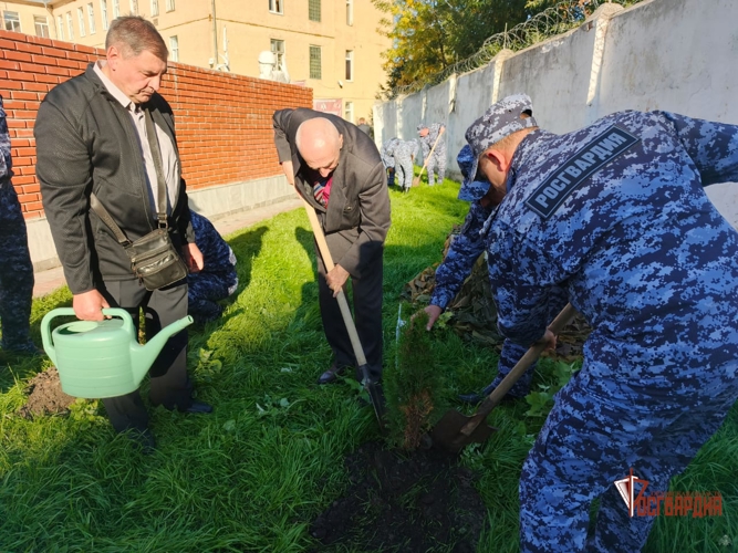 Росгвардейцы заложили Аллею Памяти в честь погибших коллег