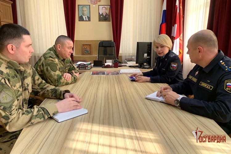 Начальник регионального Управления Росгвардии провёл рабочую встречу с руководителем УФССП России по Орловской области