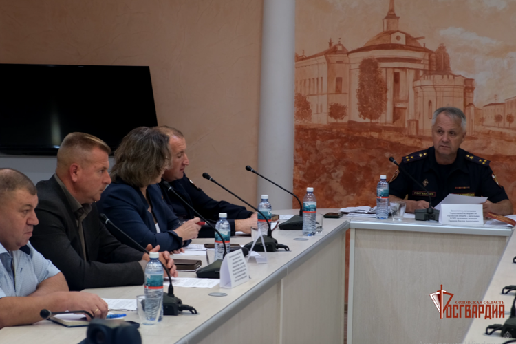 В Центре лицензионно-разрешительной работы Управления Росгвардии по Орловской области прошло заседание Координационного совета по вопросам частной охранной деятельности